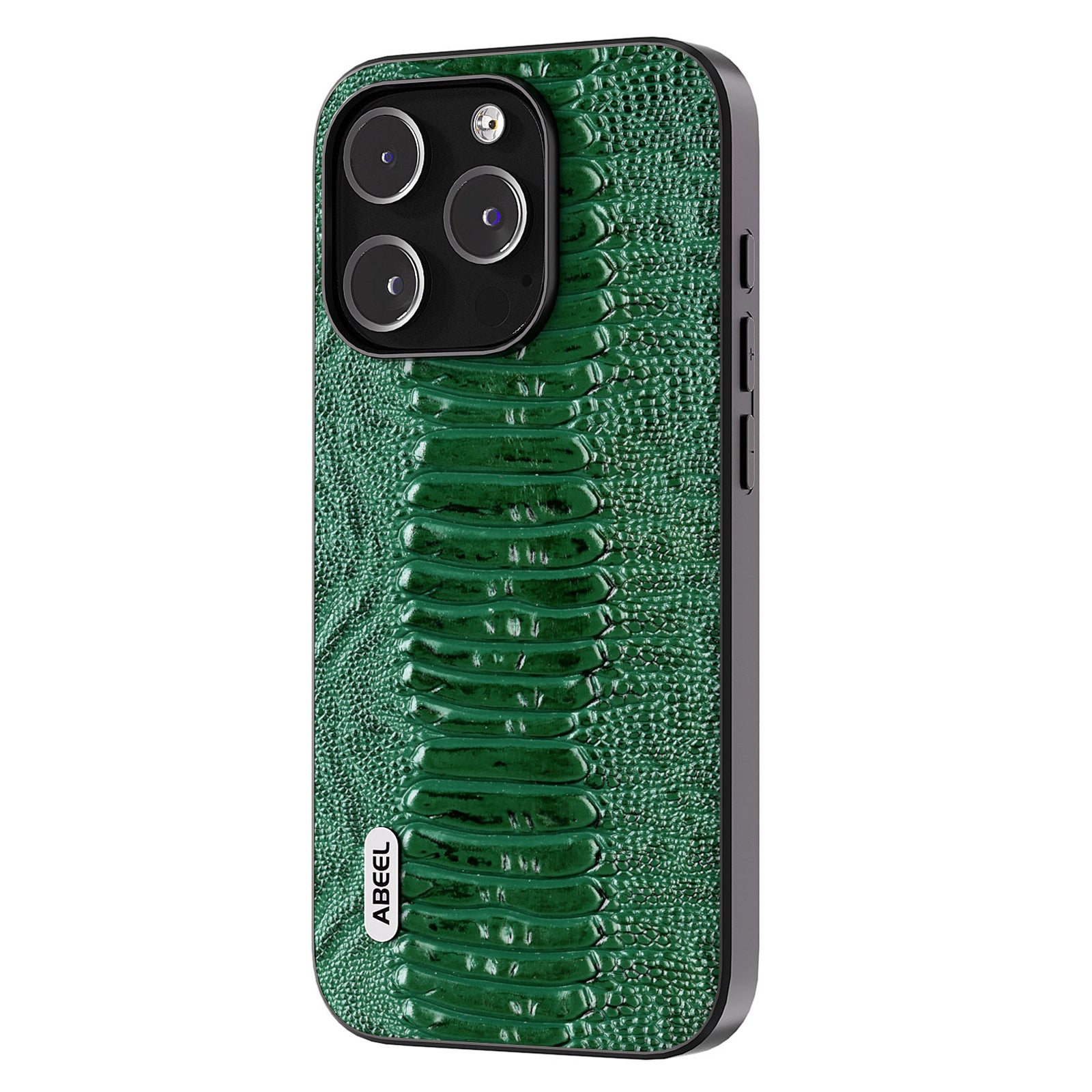 ABEEL Til iPhone 15 Pro Max Crocodile Texture Bagcover Ægte ko læder PC TPU telefoncover ABEEL Til iPhone 15 Pro Max Crocodile Texture Bagcover Ægte ko læder PC TPU telefoncover